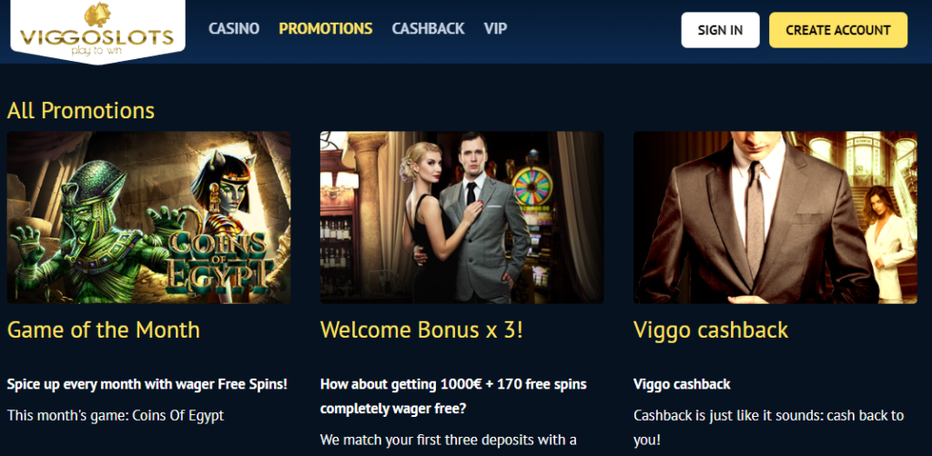 ViggoSlots Casino Bonus and Promotions
