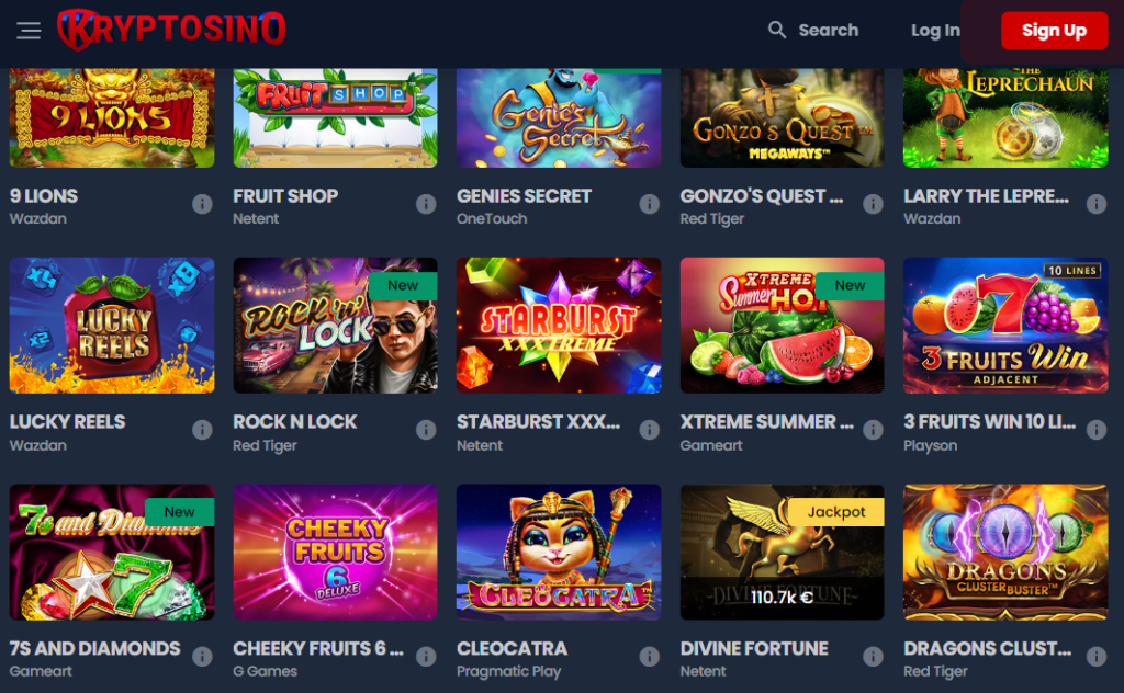 Kryptosino Casino Games