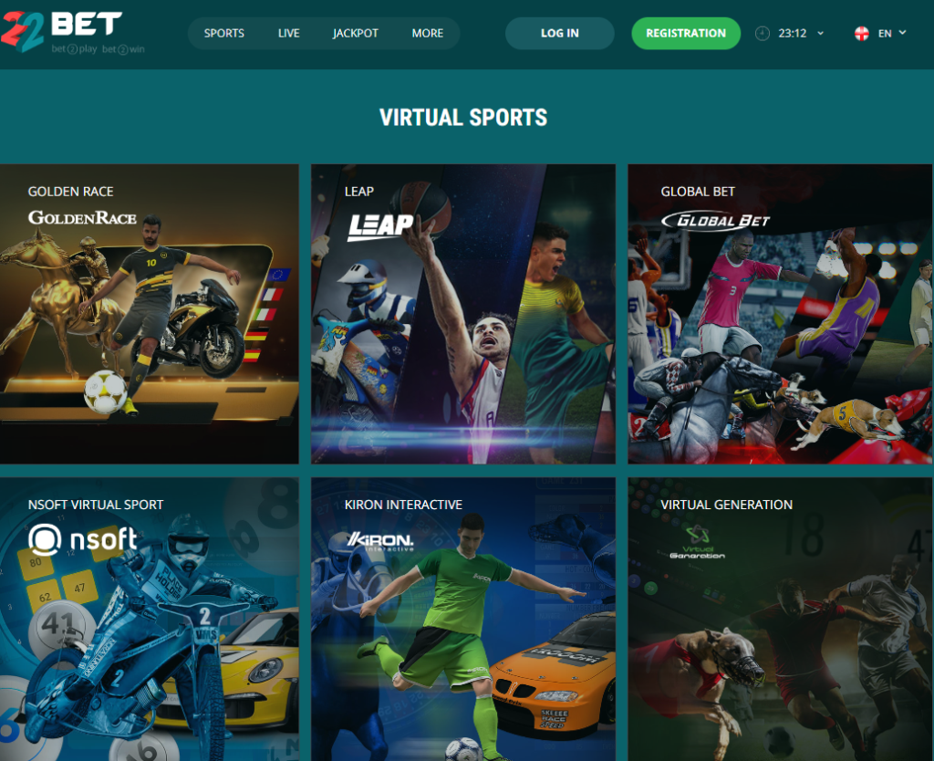 Virtual Sports by 22Bet Casino