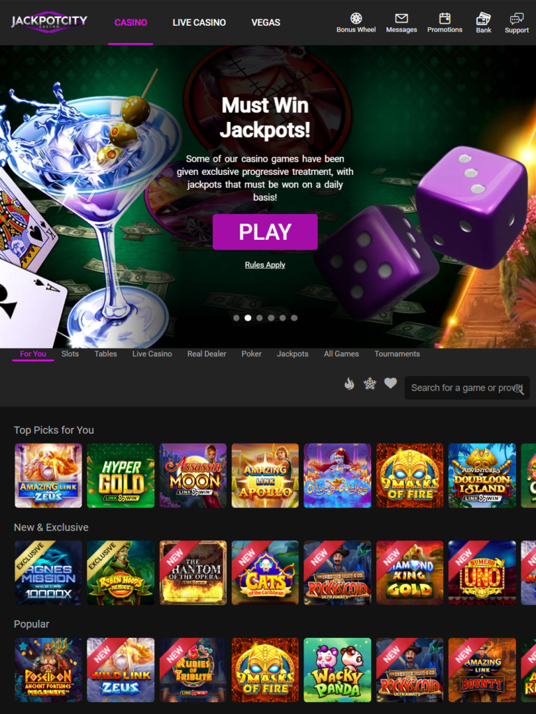 Jackpot City Casino Games