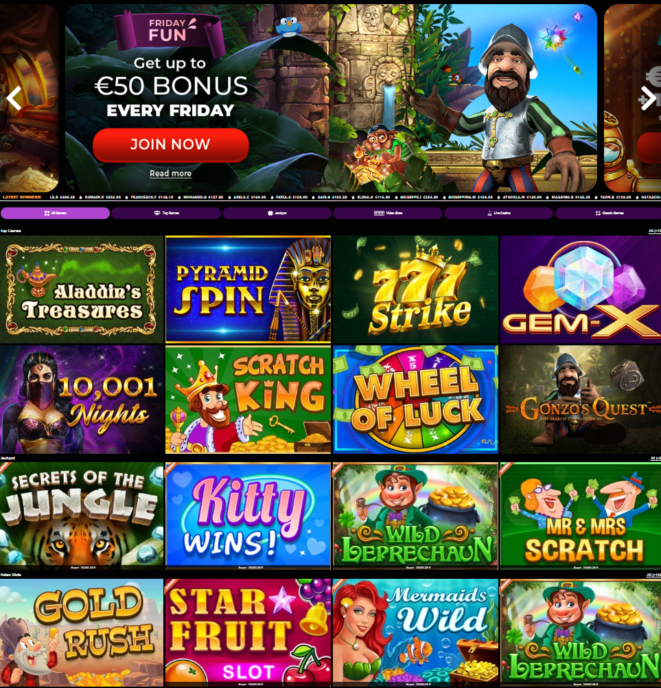 GratoWin Casino Games